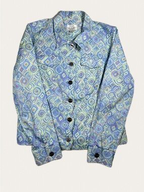 Christopher & Banks Blue, Green & Purple Patterned Jacket